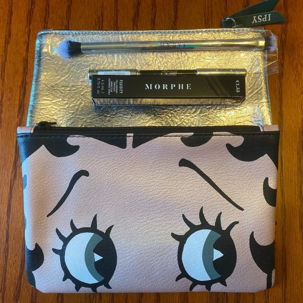 Ipsy Bag Bundle - Betty Boop & Silver Ipsy Bags with Bonus Makeup